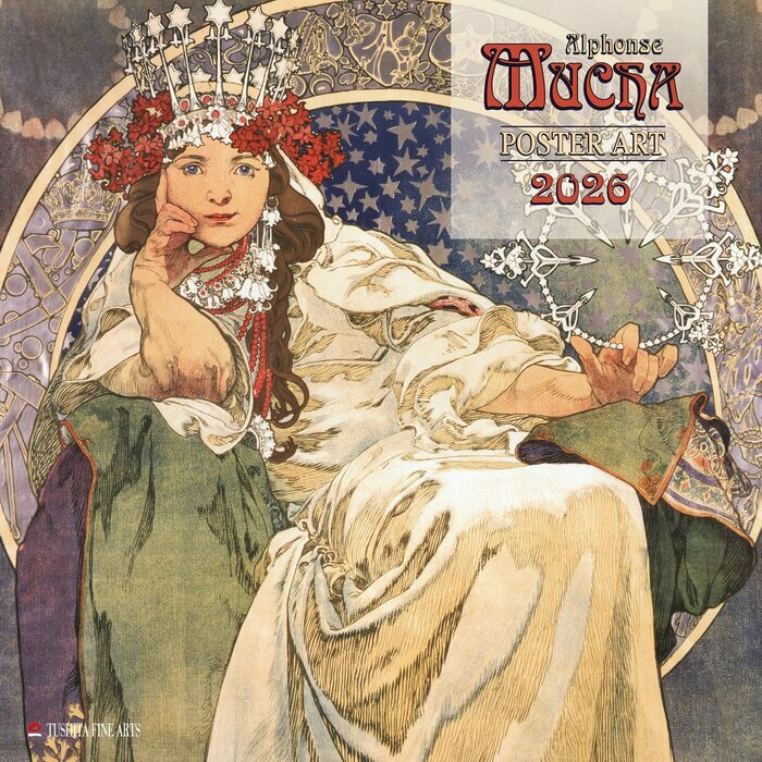 Calendrier Mural 2026 Alphonse Mucha Art Nouveau