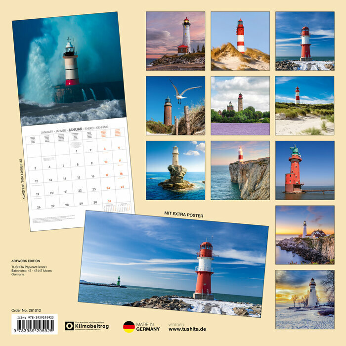Calendrier Papier 2026 Phare Maritime 