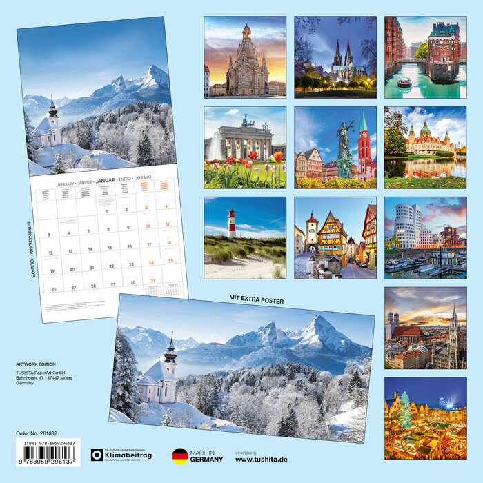 Calendrier Mural Allemagne Berlin2026 