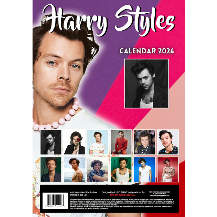 Calendrier papier 2026 Harry Styles