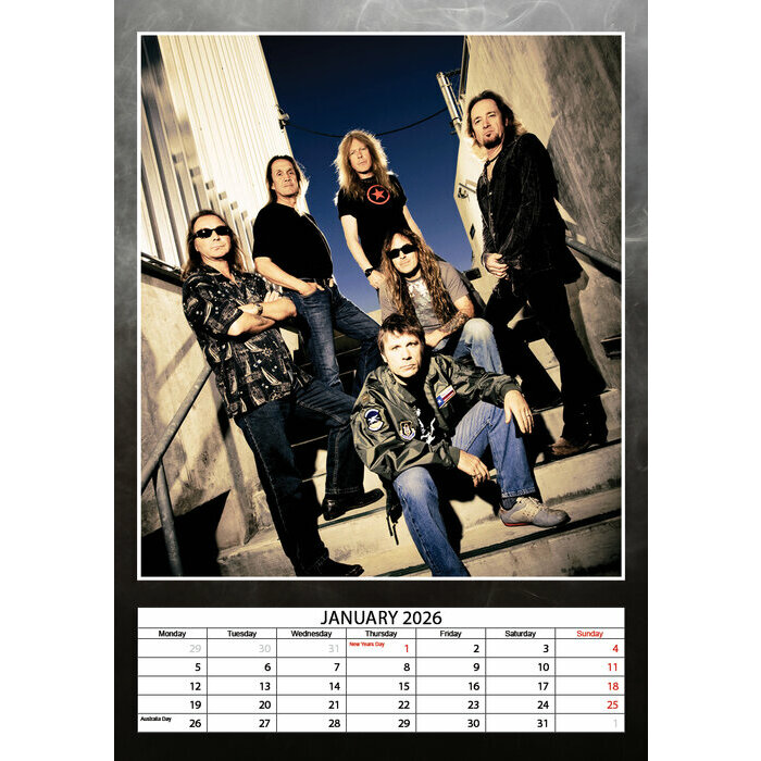 Calendrier 2026 papier Iron Maiden