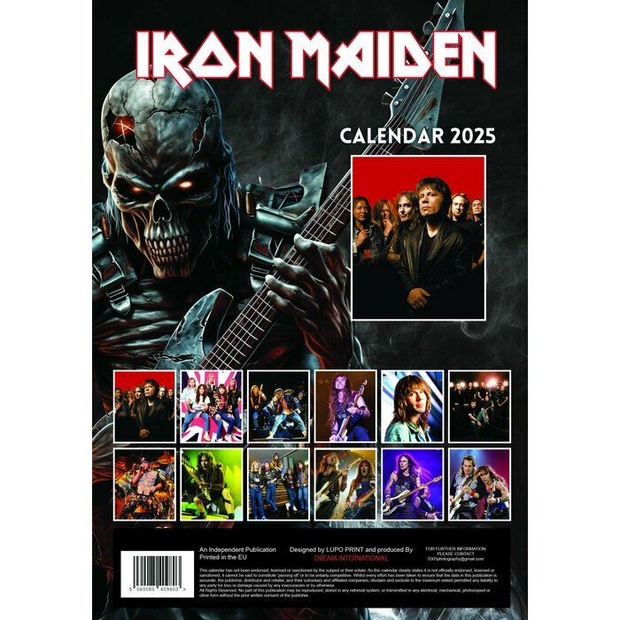 Calendrier Mural 2025 Iron Maiden