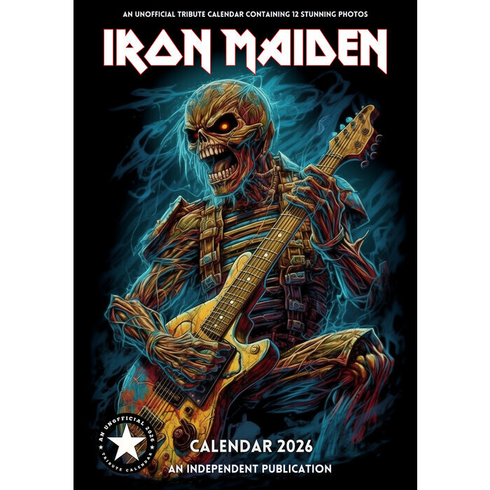 Calendrier 2026 mural Iron Maiden