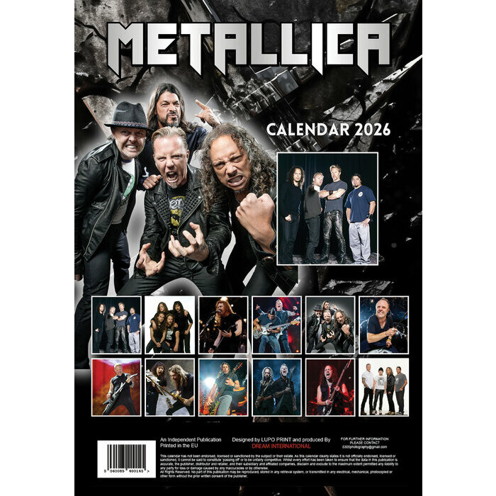 Calendrier papier 2026 Metallica