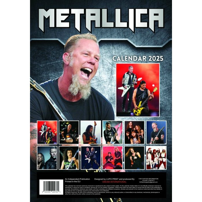Calendrier Mural 2025 Metallica