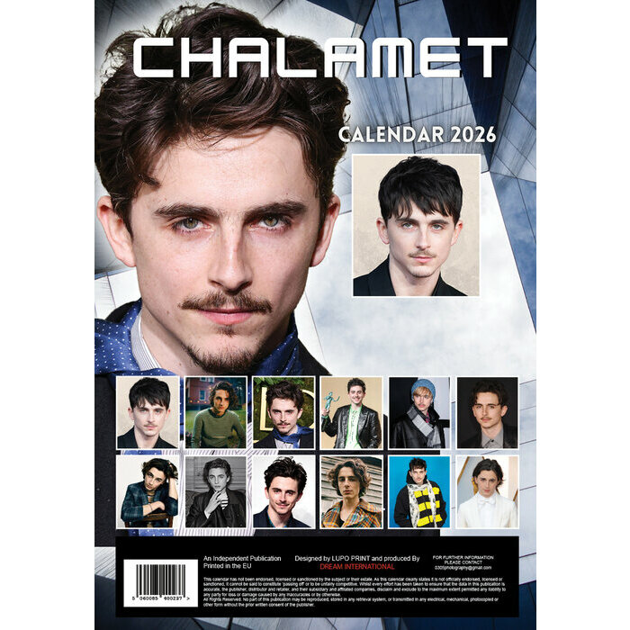 Calendrier spirale 2026 Timothée Chalamet