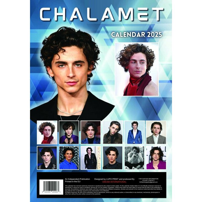 Calendrier Mural 2025 Timothée Chalamet