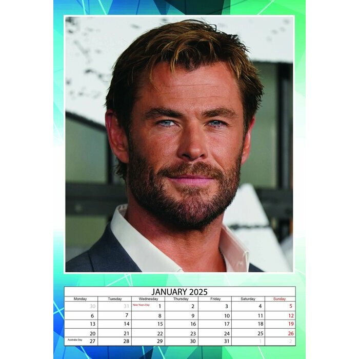 Calendrier Spirale 2025 Chris Hemsworth