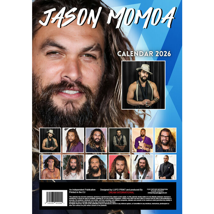 Calendrier 2026 papier Jason Momoa