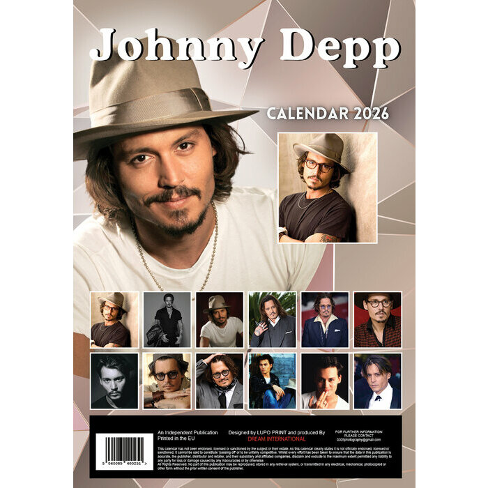 Calendrier 2026 Johnny Depp 