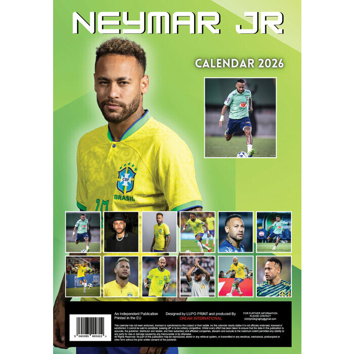 Calendrier 2026 papier Neymar Jr
