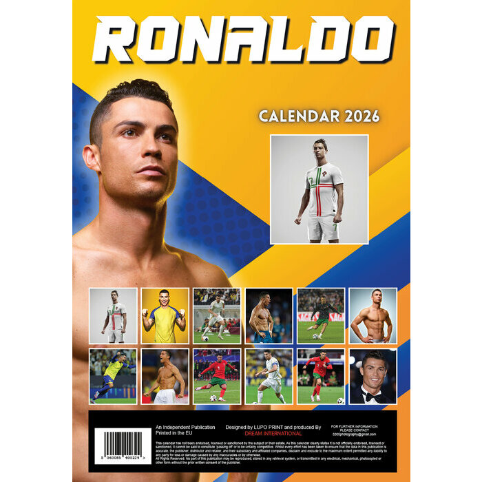 Calendrier 2026 papier Christiano Ronaldo