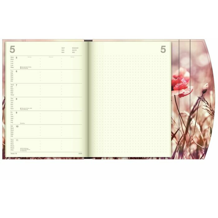 Agenda Magnétique 2025 Fleurs Coquelicots