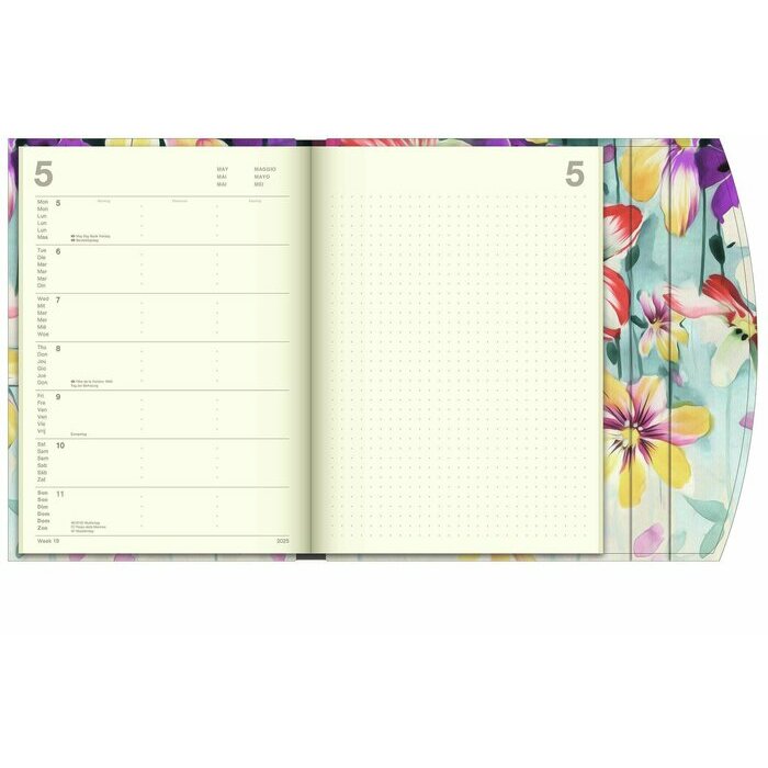 Agenda Rabat Magnétique 2025 Fleurs Fantaisies