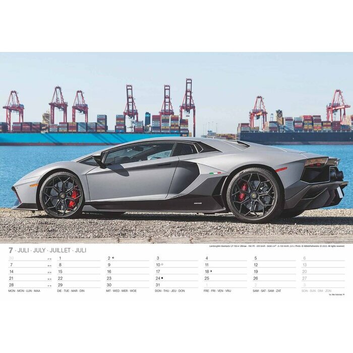 Maxi Calendrier 2025 Voitures Sportives Mac Laren