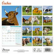 Calendrier  Mural 2025 Vaches