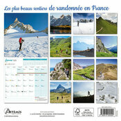 Calendrier Mural 2025 Sentiers de Randonnée en France