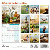 Calendrier Franais 2025 12 Mois de Bien-tre