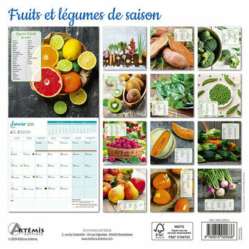 Calendrier 2025 Fruits et Légumes de Saison