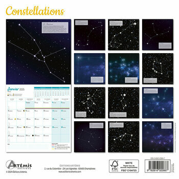 Calendrier 2025 Constellations Etoiles