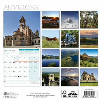 Calendrier 2025 Auvergne