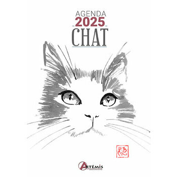 Agenda 2025 Dessins Chat Encre de Chine
