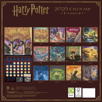 Calendrier 2025 Harry Potter Dessin des Livres