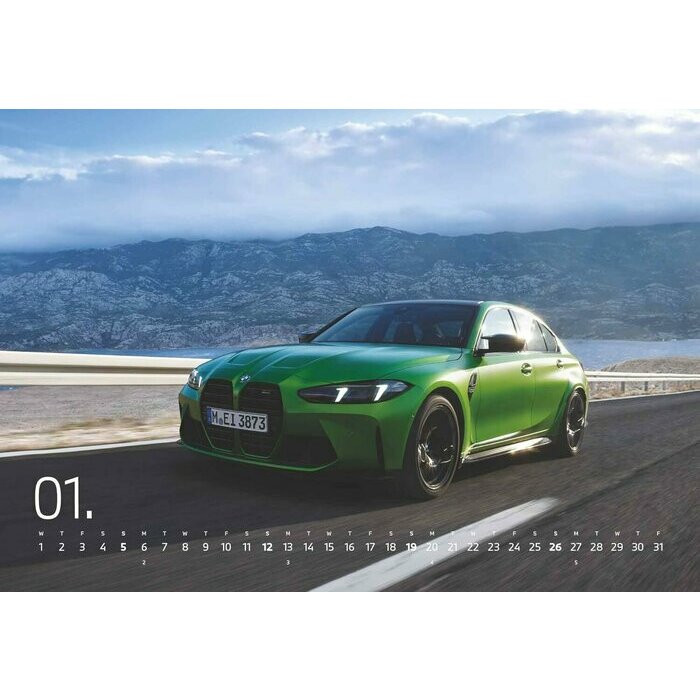 Maxi Calendrier Papier 2025 Voiture BMW 