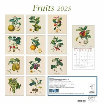 Calendrier 2025 Dessin Fruits et Arbres Fruitiers