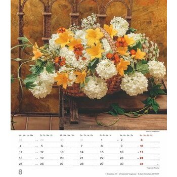 Calendrier Spirale 2025 Bouquets de Fleurs