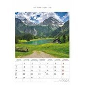 Calendrier Spirale 2025 Montagnes Alpes Chalet