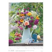 Calendrier A3 Spirale 2025 Bouquets Fleurs Champtres