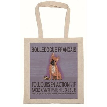 Tote Bag Sac Tissu Bouledogue Français Fauve