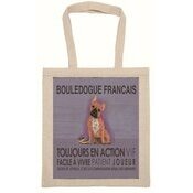 Tote Bag Sac Tissu Bouledogue Franais Fauve