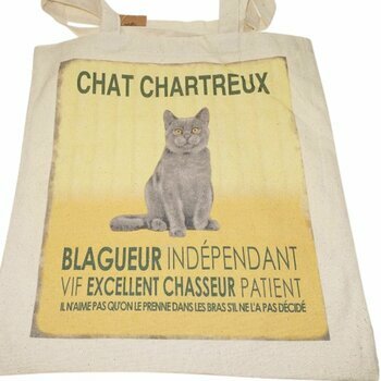 Tote Bag Sac Tissu Chat Chartreux