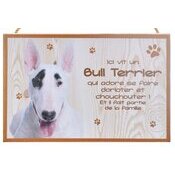 Plaque Bois Dcorative Bull Terrier