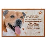 Plaque Bois Dcorative Staffordshire Terrier American