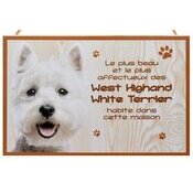 Plaque Bois Dcorative West Highand White Terrier