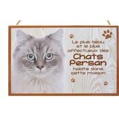 Plaque Bois Dcorative Chat Persan