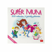 Calendrier Familial Mural 2025 Super Mum