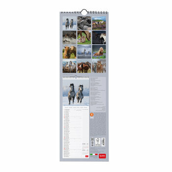 Calendrier Slim 2025 Chevaux Sauvages