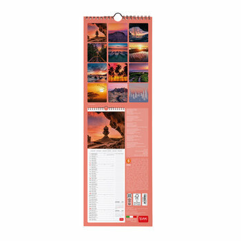 Calendrier Slim 2025 Coucher Soleil Sunsets