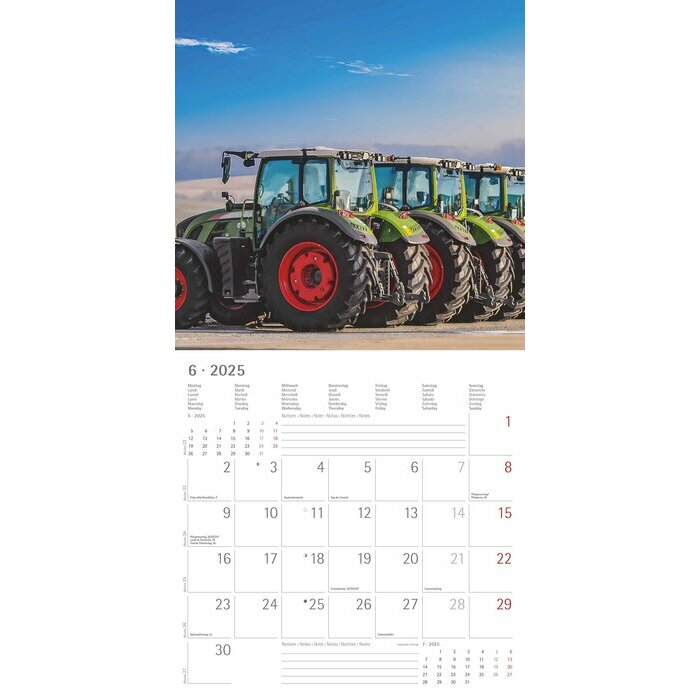 Calendrier 2025 Tracteurs Agriculture