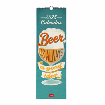 Calendrier Slim 2025 Affiche de Bière Rétro