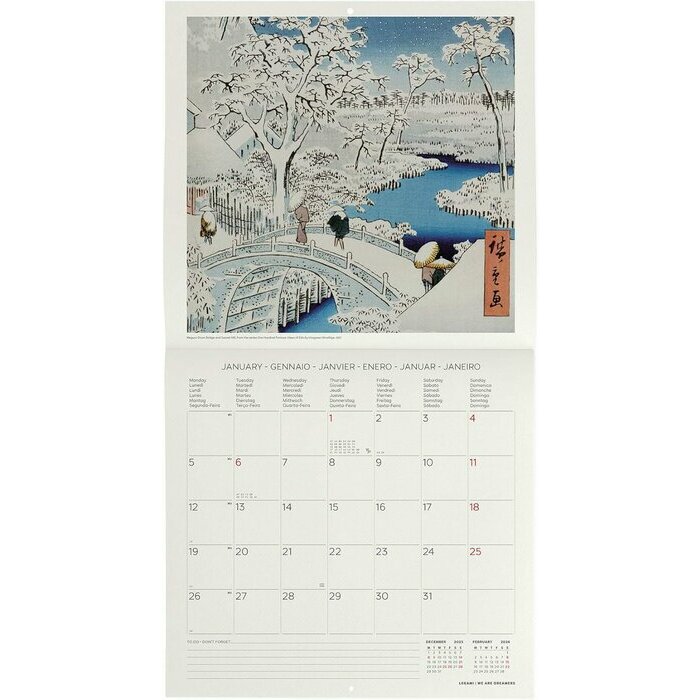 Mini Calendrier 2025 Art Japonais Estampes