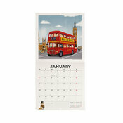 Mini Calendrier 2025 Londres Dessins Rtro