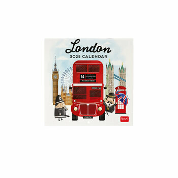 Mini Calendrier 2025 Londres Dessins Rétro