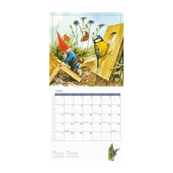 Calendrier 2025 Rien Poortvliet Lutins Gnomes