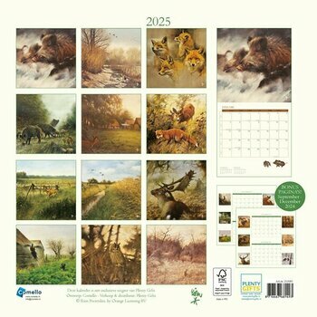 Calendrier 2025 Rien Poortvliet Nature Animaux Chasse