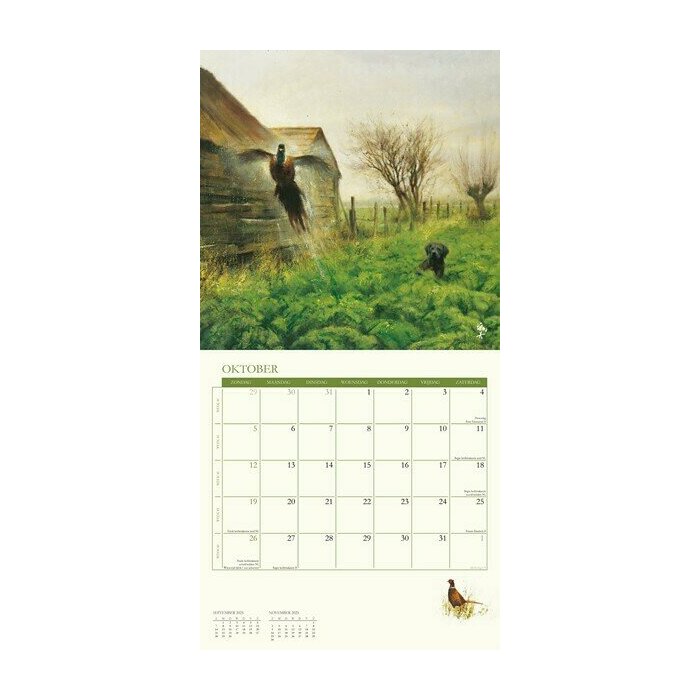 Calendrier 2025 Rien Poortvliet Nature Animaux Chasse